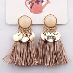Load image into Gallery viewer, Round Resin Tassel Earrings
