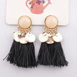 Load image into Gallery viewer, Round Resin Tassel Earrings

