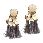 Load image into Gallery viewer, Round Resin Tassel Earrings
