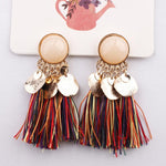 Load image into Gallery viewer, Round Resin Tassel Earrings
