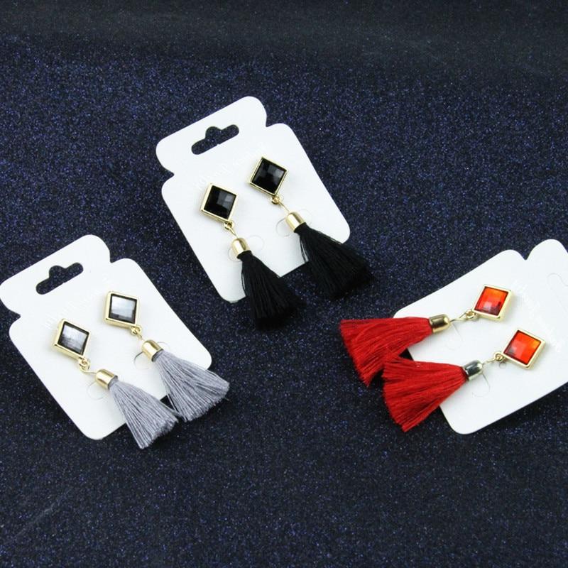 Tassel Earrings Boho Bohemian Long Silk