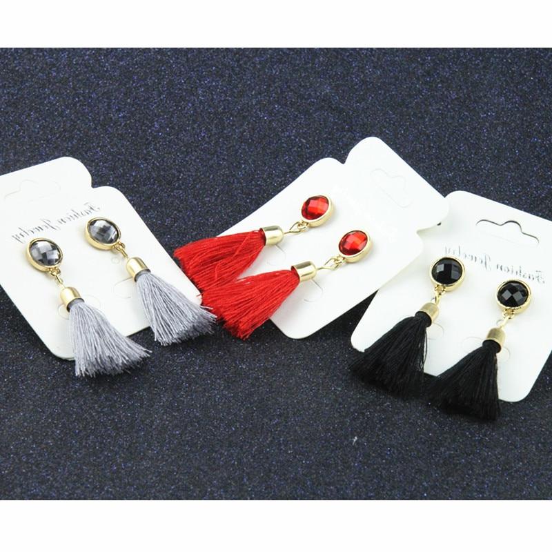 Tassel Earrings Boho Bohemian Long Silk