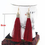 Load image into Gallery viewer, Tassel Earrings Boho Bohemian Long Silk
