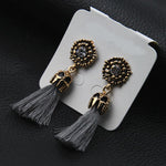 Load image into Gallery viewer, Tassel Earrings Boho Bohemian Long Silk
