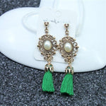 Load image into Gallery viewer, Tassel Earrings Boho Bohemian Long Silk
