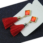 Load image into Gallery viewer, Tassel Earrings Boho Bohemian Long Silk
