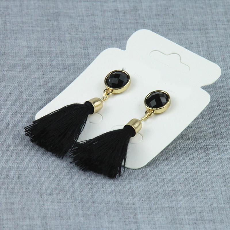 Tassel Earrings Boho Bohemian Long Silk