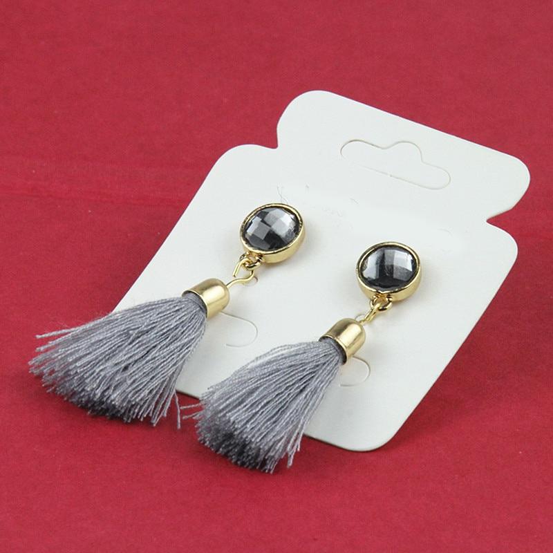 Tassel Earrings Boho Bohemian Long Silk