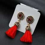 Load image into Gallery viewer, Tassel Earrings Boho Bohemian Long Silk
