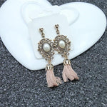 Load image into Gallery viewer, Tassel Earrings Boho Bohemian Long Silk
