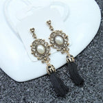 Load image into Gallery viewer, Tassel Earrings Boho Bohemian Long Silk

