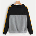 Load image into Gallery viewer, Color Block Raglan Sleeve Hoodie Women
