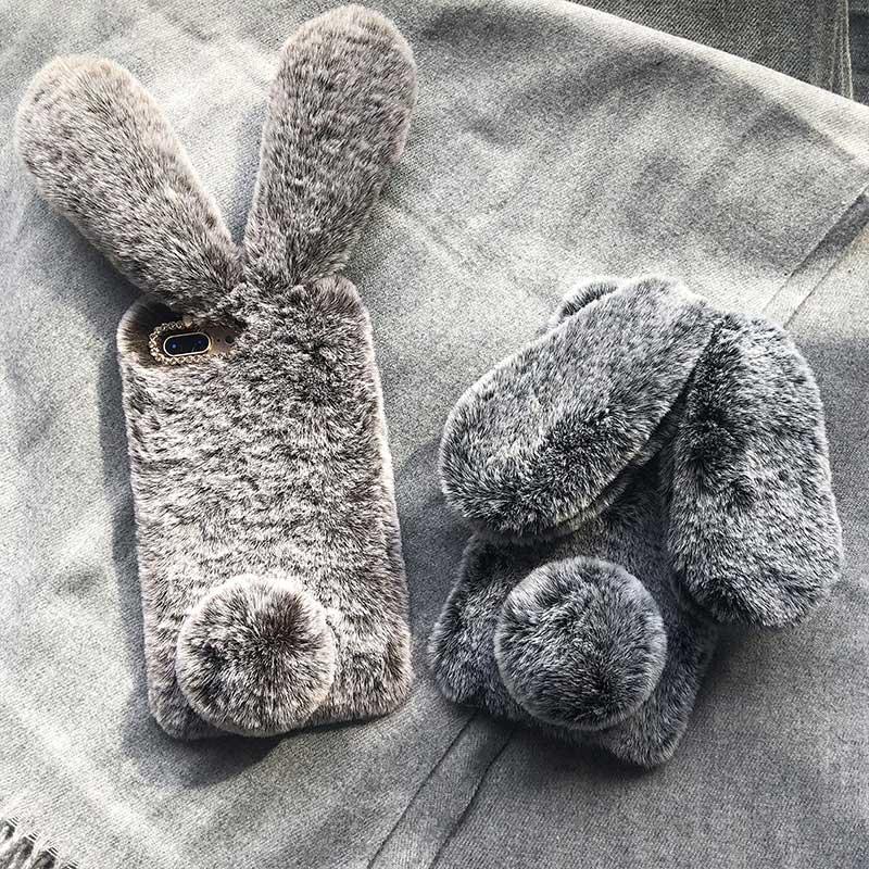 Plush Warm Case for iPhone 3D Rabbit