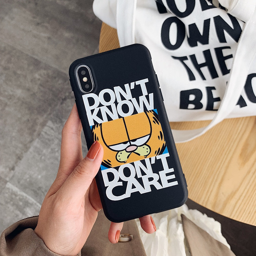 Cute Garfield Cat Phone Case For iPhone