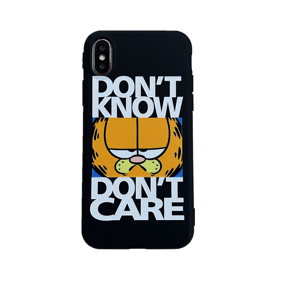 Cute Garfield Cat Phone Case For iPhone