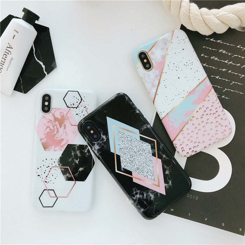 Luxury Marble Soft Case For iPhone