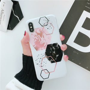 Luxury Marble Soft Case For iPhone