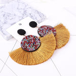 Load image into Gallery viewer, assel earrings bohemian statement luxury long earring
