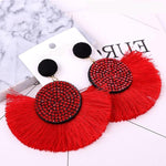 Load image into Gallery viewer, assel earrings bohemian statement luxury long earring
