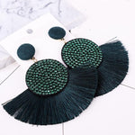 Load image into Gallery viewer, assel earrings bohemian statement luxury long earring
