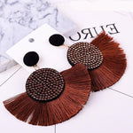 Load image into Gallery viewer, assel earrings bohemian statement luxury long earring
