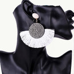 Load image into Gallery viewer, assel earrings bohemian statement luxury long earring
