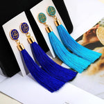 Load image into Gallery viewer, Luxury Crystal Tassel Earrings for Women Girl Wedding Party Charm Elegant Red Long Earring Jewelry
