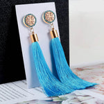 Load image into Gallery viewer, Luxury Crystal Tassel Earrings for Women Girl Wedding Party Charm Elegant Red Long Earring Jewelry
