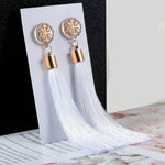 Load image into Gallery viewer, Luxury Crystal Tassel Earrings for Women Girl Wedding Party Charm Elegant Red Long Earring Jewelry
