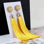 Load image into Gallery viewer, Luxury Crystal Tassel Earrings for Women Girl Wedding Party Charm Elegant Red Long Earring Jewelry
