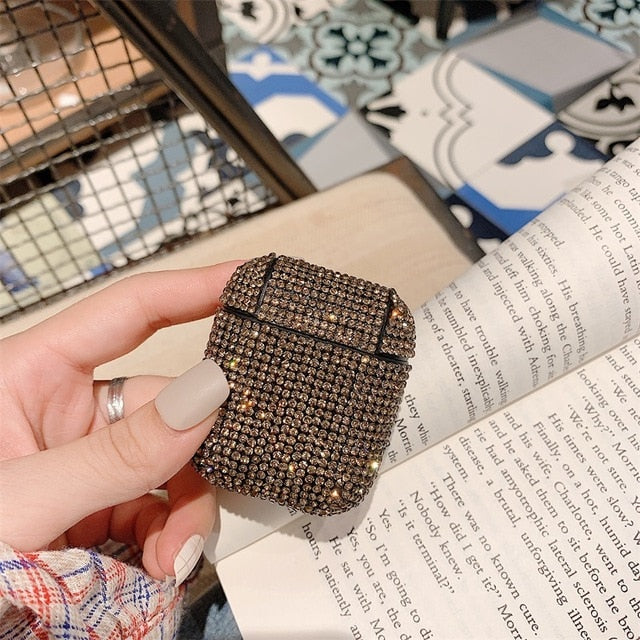 Luxury Diamond Earphone Rigid Hard Protector Cover For  Airpoads
