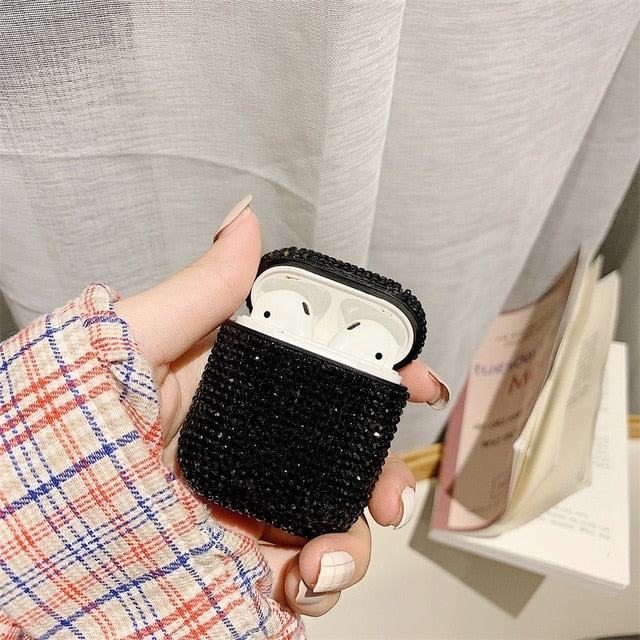 Luxury Diamond Earphone Rigid Hard Protector Cover For  Airpoads