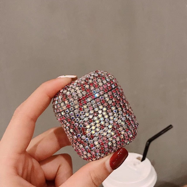 Luxury Diamond Earphone Rigid Hard Protector Cover For  Airpoads