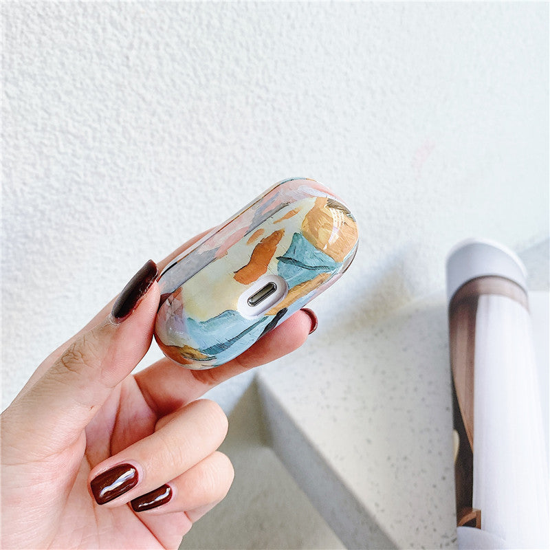 Retro Art Daisy Oil Painting Case For Airpods Pro