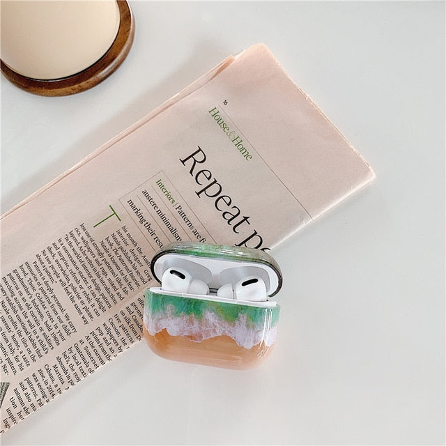 Luxury Abstract Marble Texture Hard Case For Airpods Pro