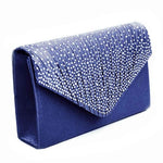 Load image into Gallery viewer, Large Evening Satin Bridal Diamante Clutch Bag
