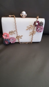 evening bag luxury clutch purse with 2 chains