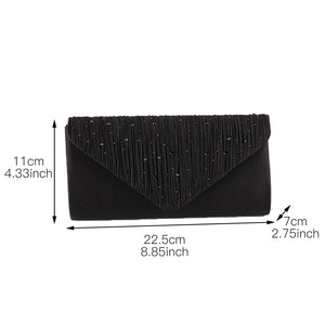 Shiny Clutch Bag With Chain