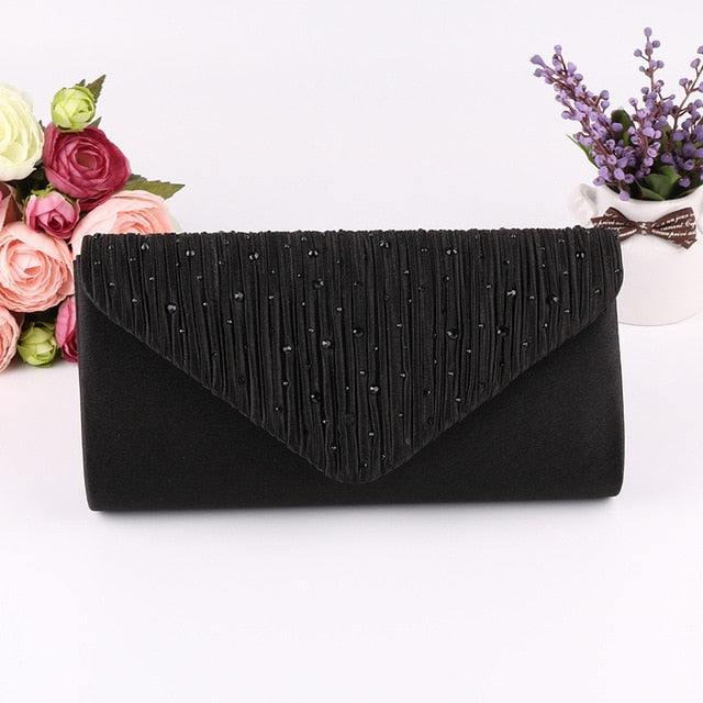 Shiny Clutch Bag With Chain