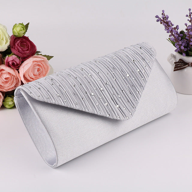 Shiny Clutch Bag With Chain