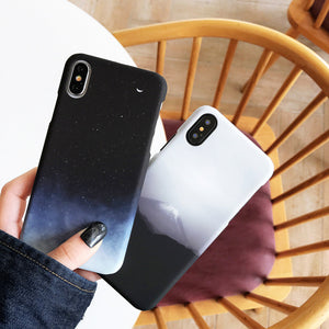 PC Hard Case For iPhone Starry Sky/Mountain