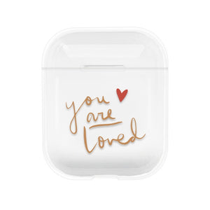 Lovely Heart Painted Transparent Hard PC Cases For AirPods