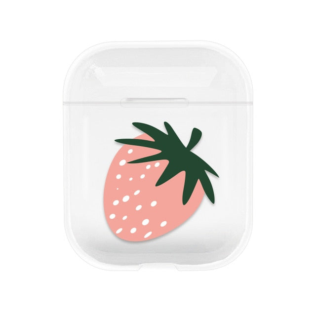 Lovely Heart Painted Transparent Hard PC Cases For AirPods